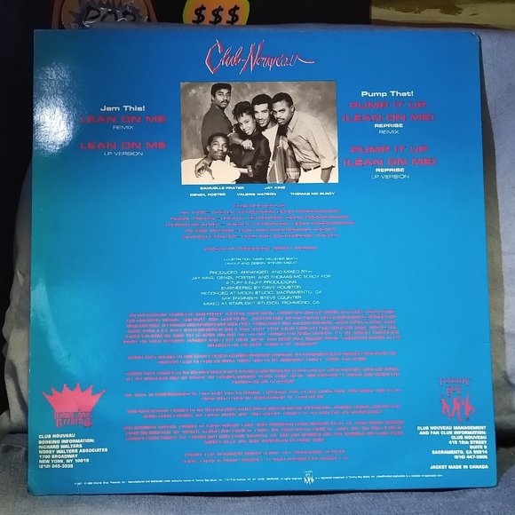 Club Nouveau Timex Social Club Lean On Me Remix '87 12in megasingle Vinyl Record - Picture 2 of 4